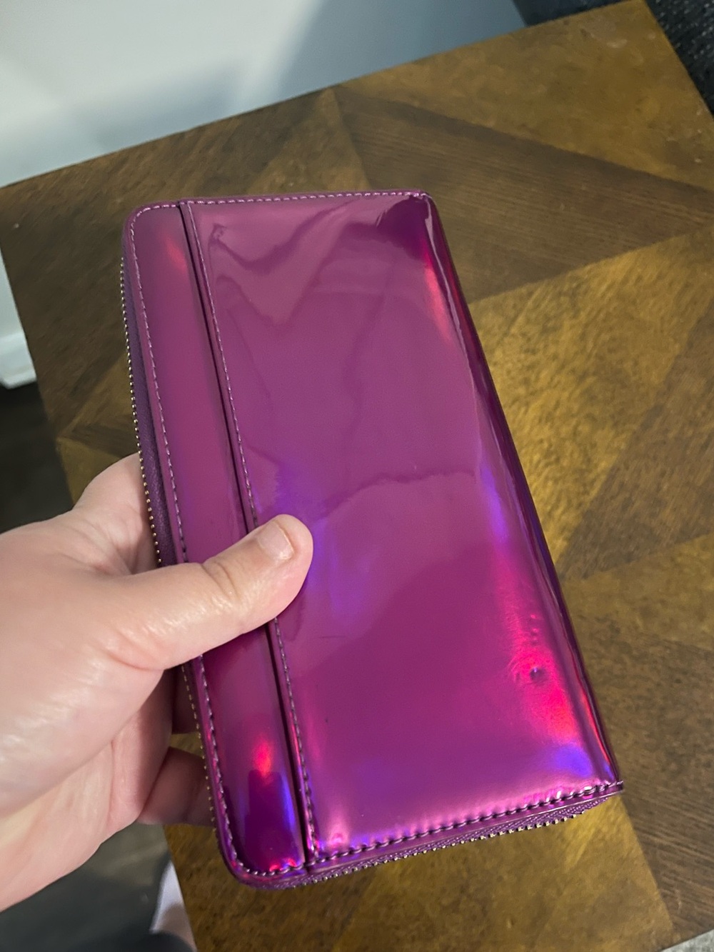 kate spade Holographic Magenta Zip-Around Wallet - Picture 7 of 11